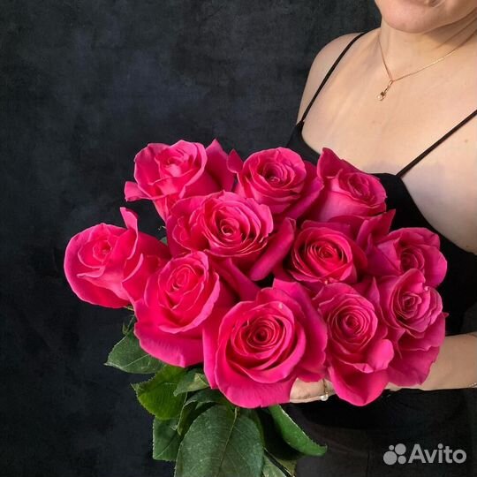 Роза Pink Floyd 11 шт. Эквадор. Доставка цветов