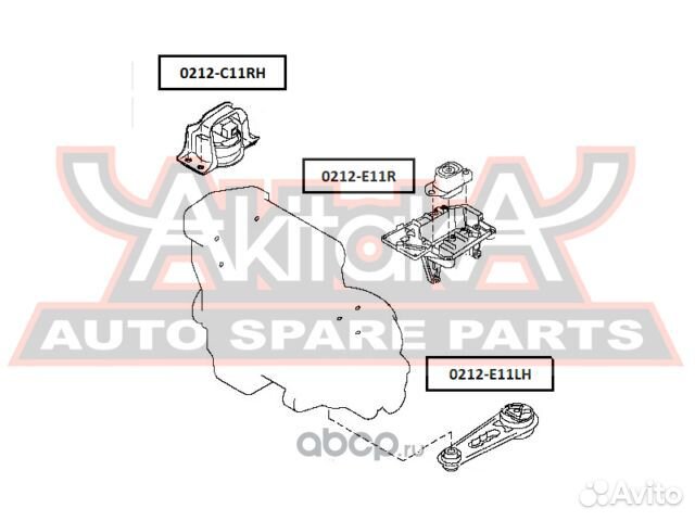 Подушка двигателя левая