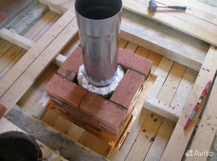 Монтаж печей каминов дымоходов