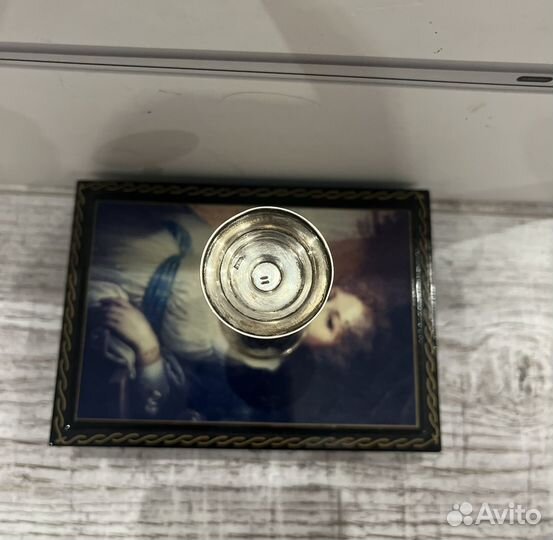 Рюмка Кубачи серебро 875 чернь СССР