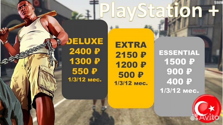 Подписка ps plus playstation plus Extra Deluxe EA