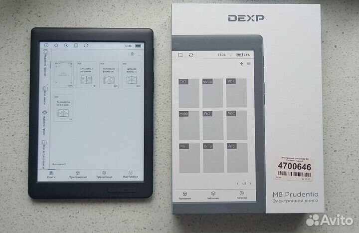 Электронная книга Dexp M8 Prudentia