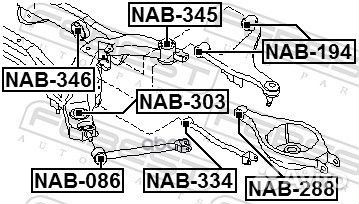 Сайлентблок задней балки (гидравлический) infiniti