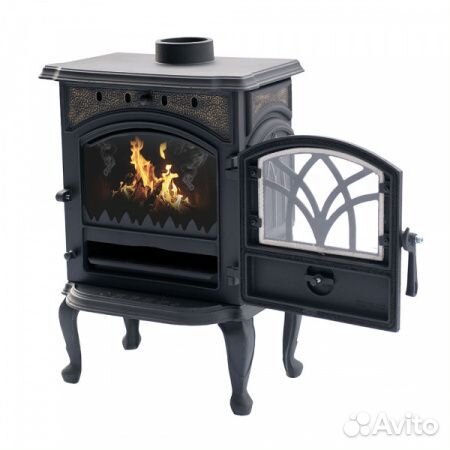 Чугунная печь-камин 