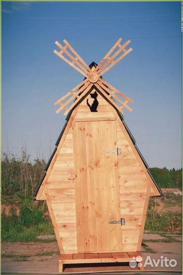 Дачный туалет с декором кяе 199