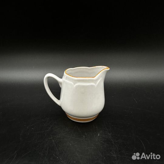 Сливочник, фарфор, золочение, Рижский