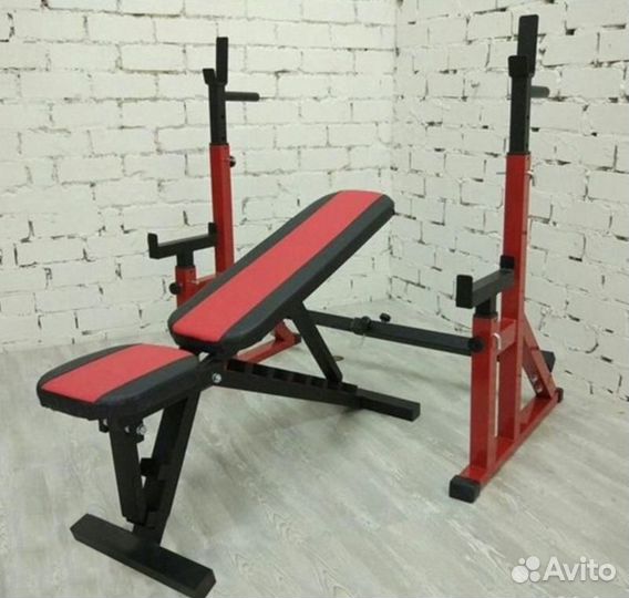 Скамья для жима со стойками 3 цвета на выбор