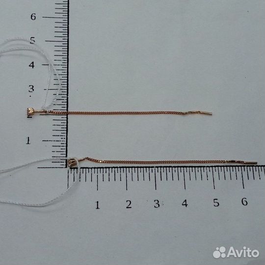 Серьги с синтетическим камнем Золото