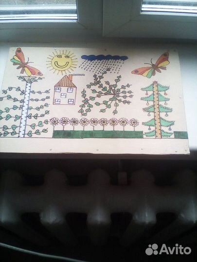 Нарисованная картина: летний пейзаж