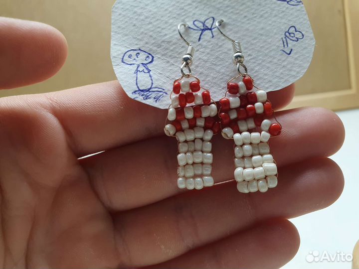 Серьги из бисера