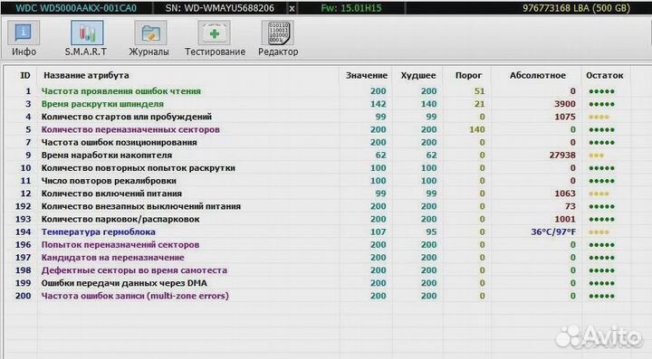 Жесткий Диск 500 гб Western Digital Blue