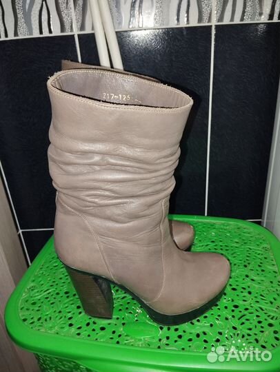 Полусапоги женские зимние натуральная кожа