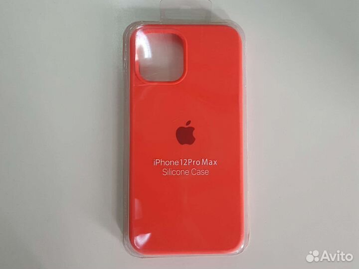 Чехол на iPhone 12 Pro Max Красно-каралловый