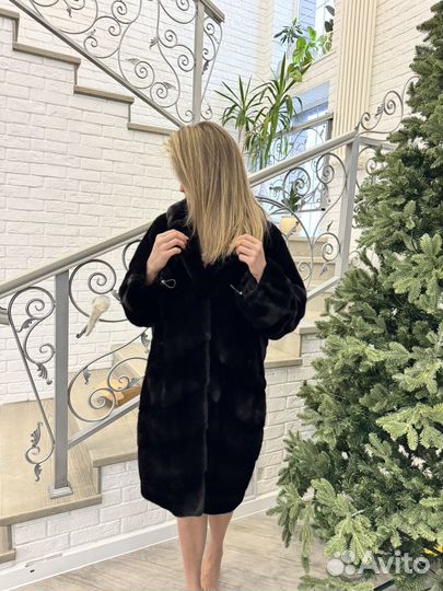 Шуба норковая black nafa