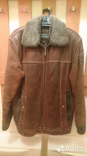 Винтажная кожаная куртка мужская 