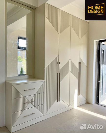 Шкаф распашной с фрезеровкой