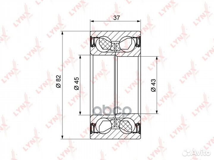 Комплект подшипника ступицы колеса перед WB