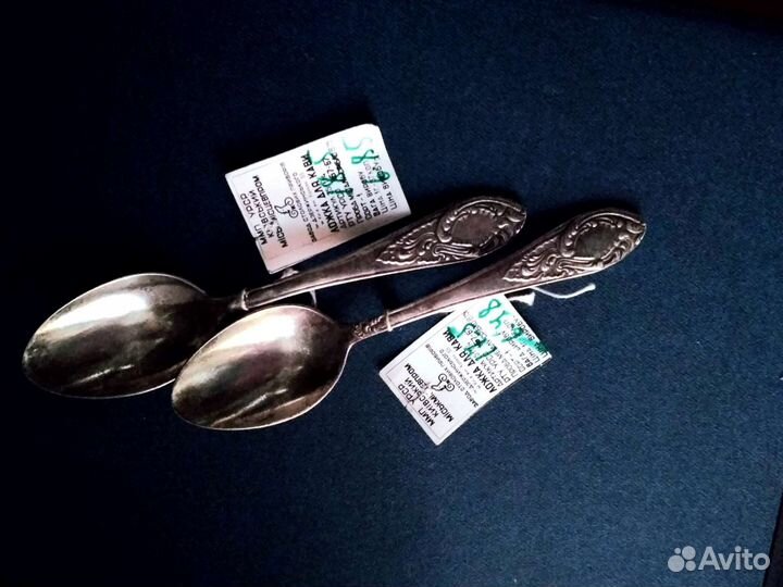 Новые серебряные кофейные ложки 875 пробы