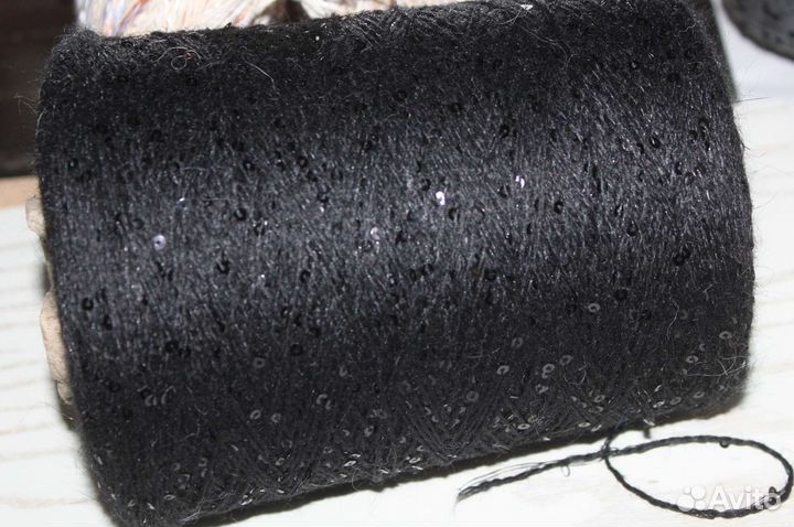 Ангора 60 с пайетками 3 мм цена за 50 гр