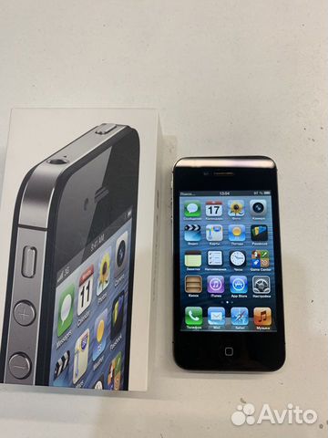 Телефон iPhone 4s 16gb black ios 6.1.3