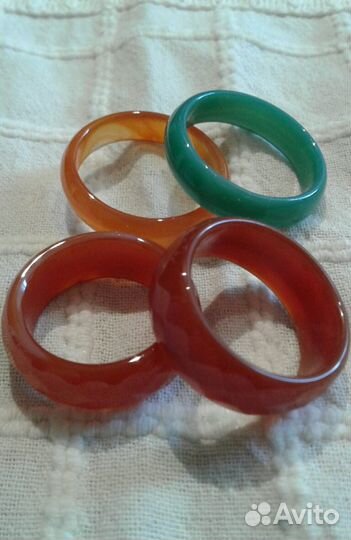 Колечко из натурального камня большой размер