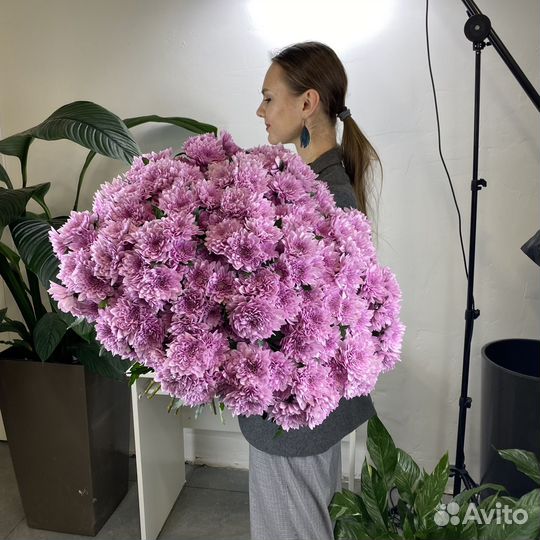 Букет из кустовой хризантемы