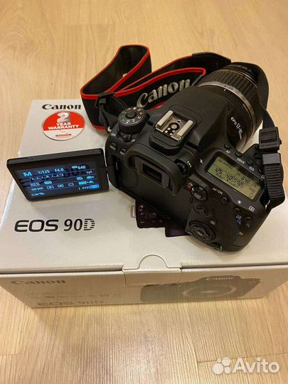 Фотоаппарат Canon 90D почти новый + объектив 17-85
