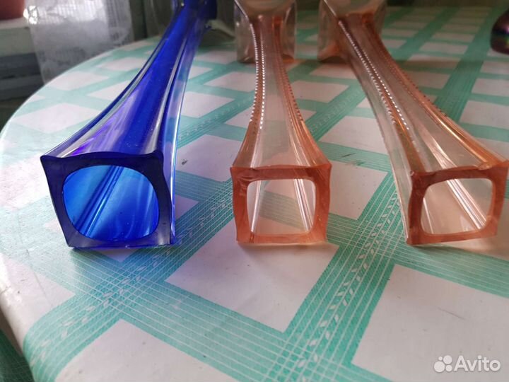 Вазы из цветного стекла СССР