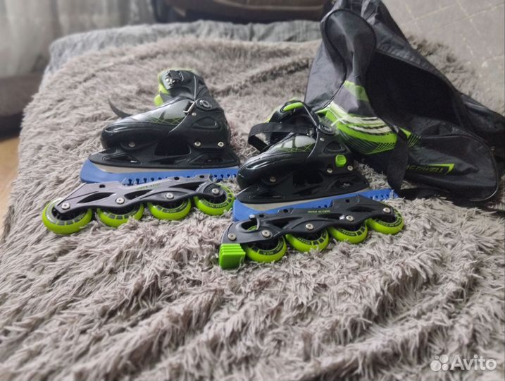 Выдвижные Роликовые коньки 2в1