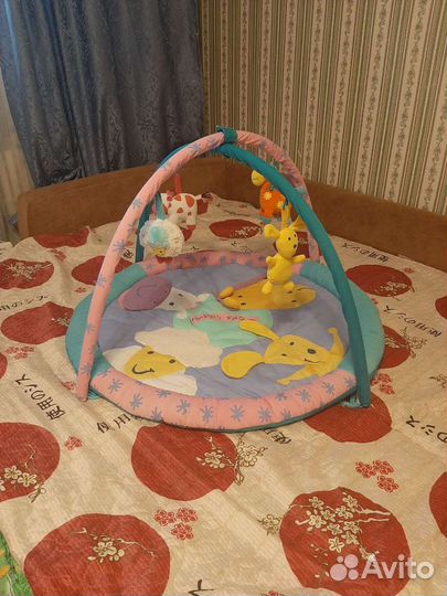 Развивающий коврик с буртиками+игрушки