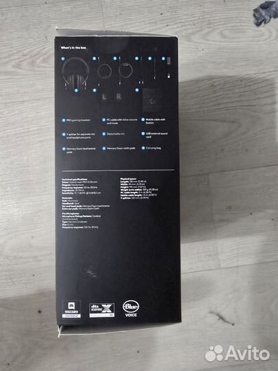 Logitech G Pro X наушники черные