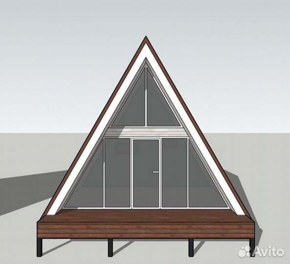A-frame midi 6x6 дом под ключ строительство