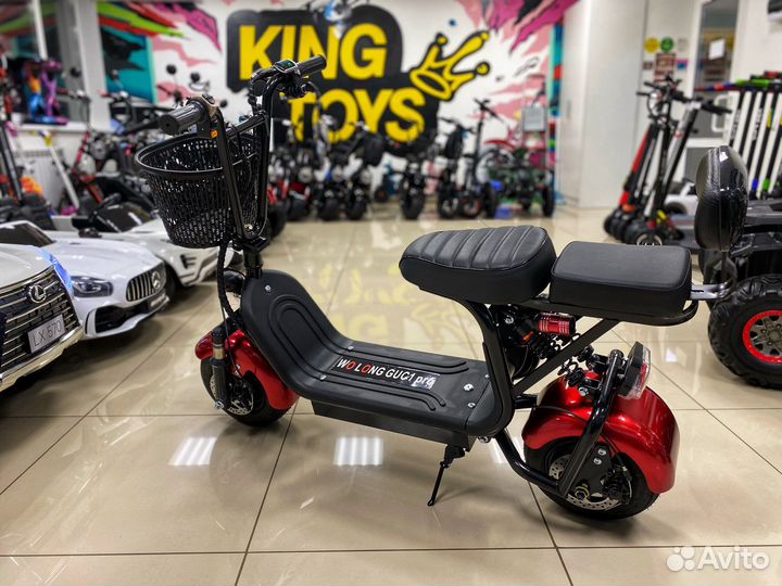 Электроскутер Wolong C 1 PRO 1000W 13ah Ver 2.1