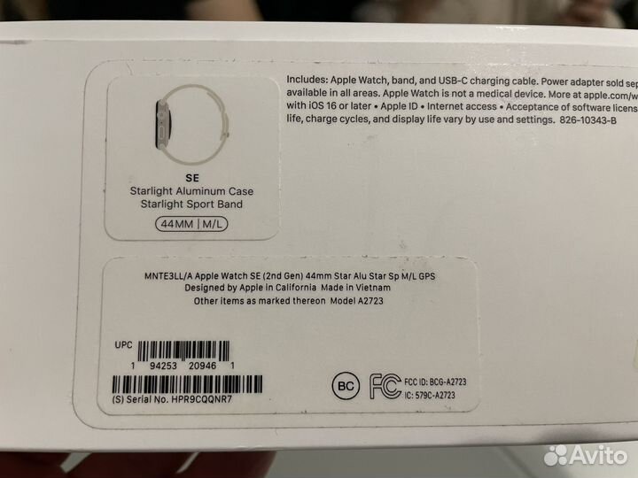 Часы apple watch se 44 mm