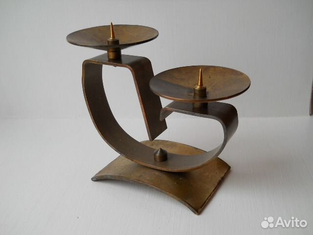 Подсвечник винтажный латунный, сделан в СССР