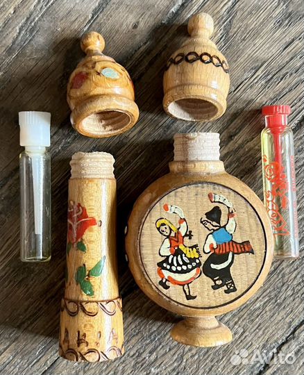 Деревянные флаконы от духов Bulgaria