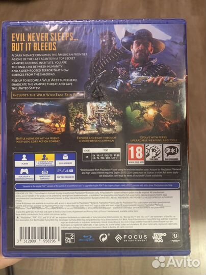 Новый диск Evil West ps4 ps5