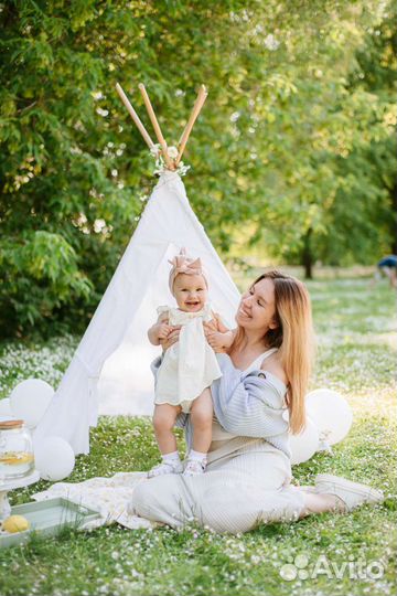 Детская и семейная фотосессия с вигвамом