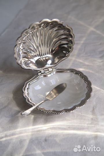 Икорница Ракушка винтаж Англия