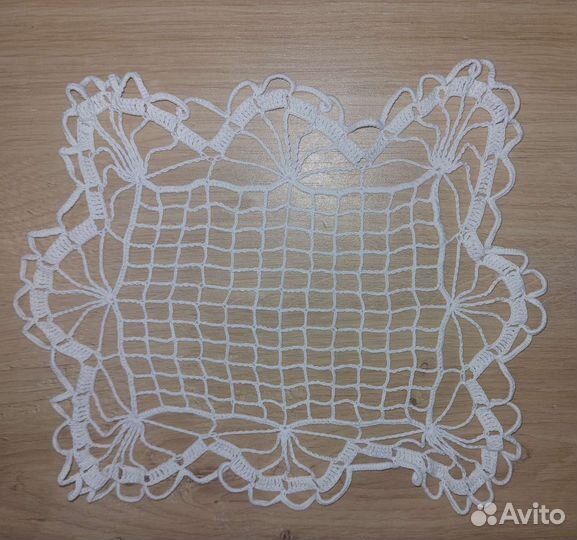 Салфетка, вязаная крючком. 20х24,5см