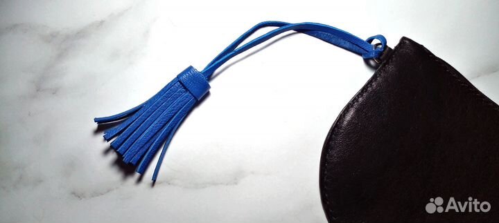 Кожаная кисточка для сумки, рюкзака, Новая Лазурь