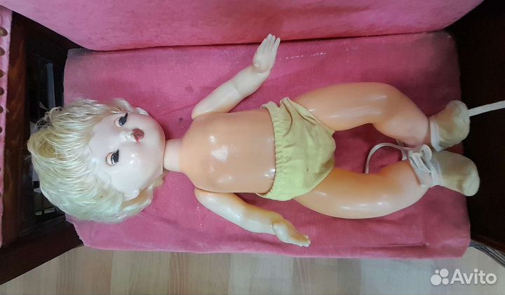 Винтажная кукла СССР Непослушная Алёнка, 46см