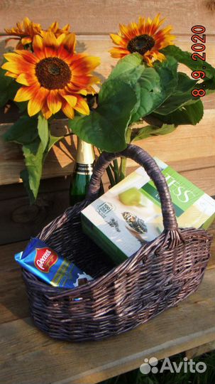 Корзина плетеная, подарочная