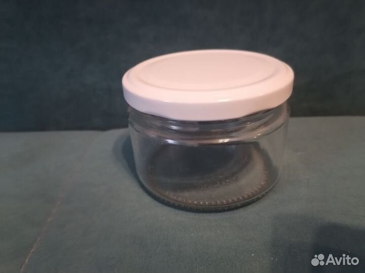 Банка стеклянная Шайба 0.25 л с крышкой