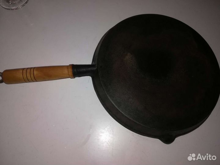 Сковорода гриль чугунная