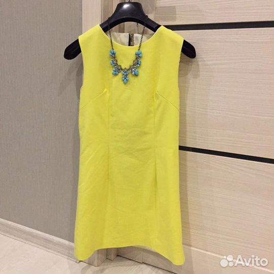 Платье короткое жёлтое, 40-42