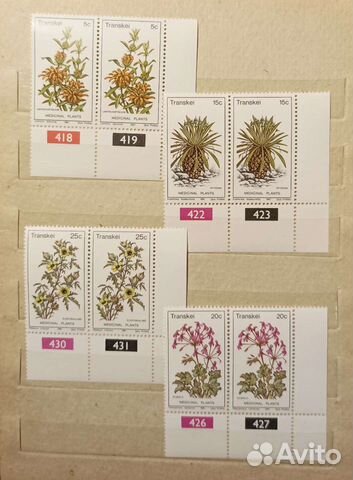 Почтовые марки, флора Южной Африки, Транскей