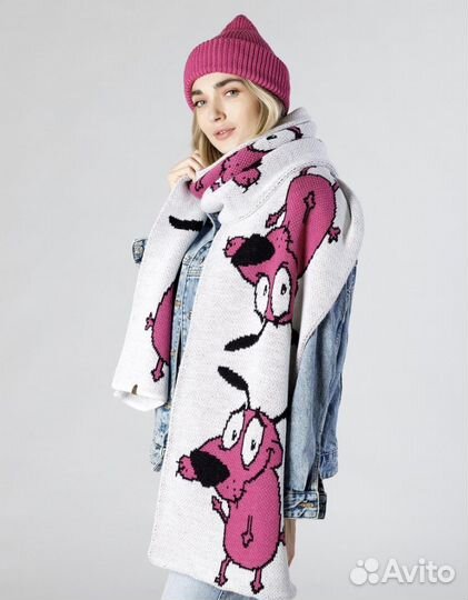 Шарф вязаный длинный