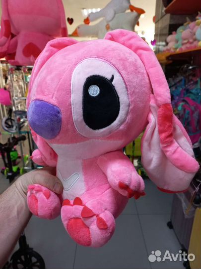 Розовый Стич Ангел 30 см