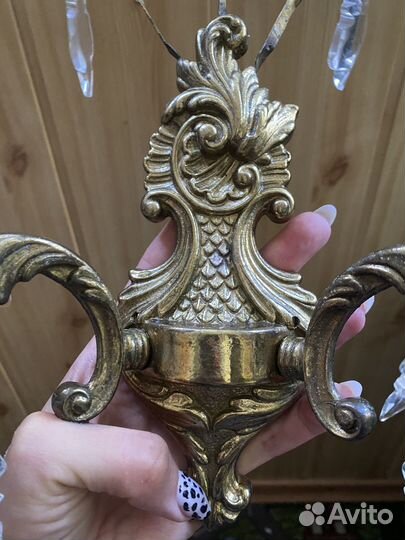 Канделябр настенный бронза